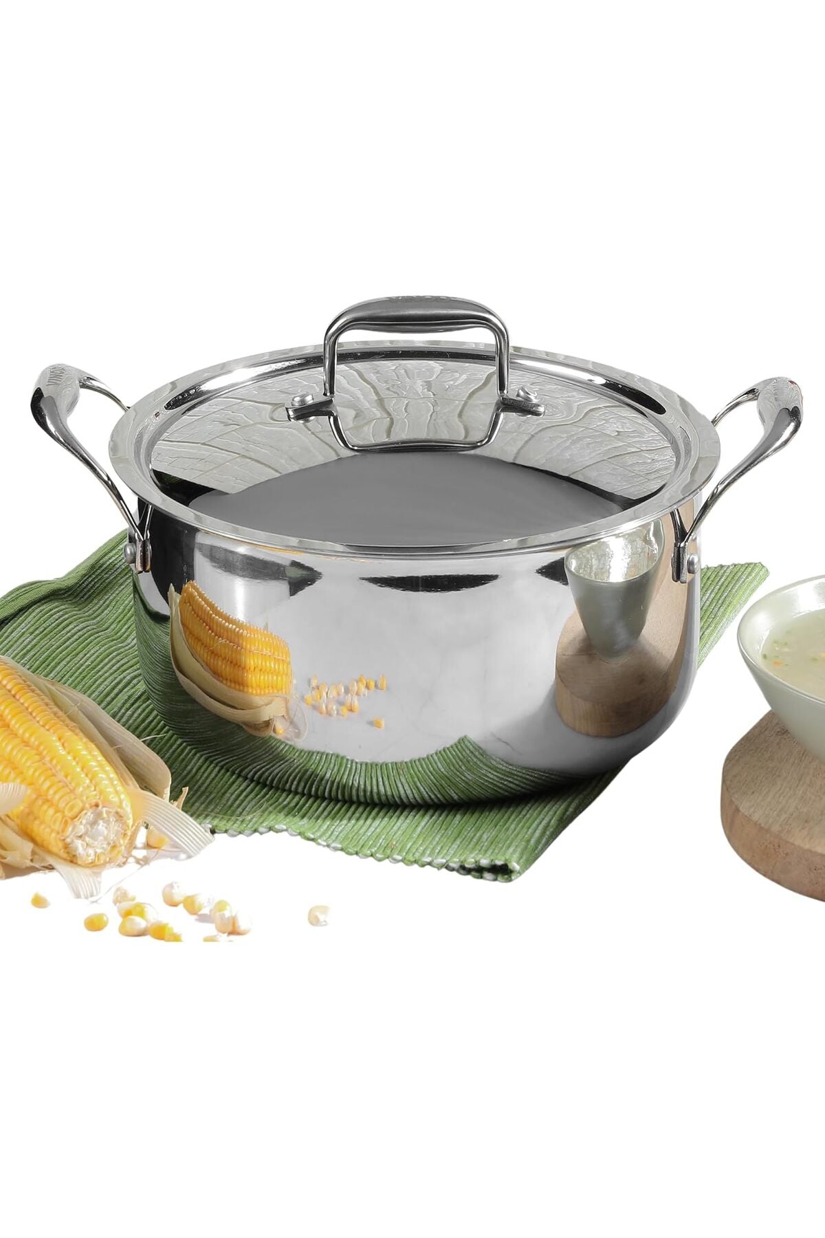 Platinum Triply Stainless Steel Saucepot with Lid - 20 cm, 3 L (Induction Friendly)
