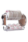 Dish Drying Rack Silver/Beige 42 x 24 x 38cm