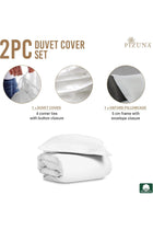 Luxury 100% Cotton Double Duvet Cover Set 200x200cm Simply Taupe 800TC with 2 Pillowcases