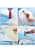 3D Anti-Collision Wall Stickers, 8PCS Space Theme Kids Room Decor, Waterproof Leather Self-Adhesive Panels for Bedroom, Playroom & Living Room(Blue)