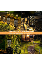 Garden Decor, Solar Outdoor Lights, Solar Lights Outdoor Waterproof for Garden Yard Patio Walkway Driveway Outside Decor 4 Pack Black