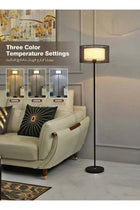 Floor Lamp Fabric Lampshade, Remote Control 16 Color Dimmable, Soft Light Floor Lamps for Eye Care