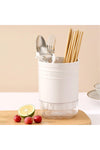Utensil Holder for Kitchen - Double-Layer Chopsticks Storage Rack, Spoon and Cutlery Organizer