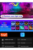 CozyNest Silicone Flexible RGB Neon Light Strip, Bluetooth Sound-Controlled Running Water Ambient Light, 5m