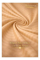 2‑Piece Striped Microfiber Flat Bed Sheet Set Single 160x220cm – Soft Breathable Flat Sheet