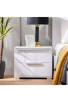 Brooklyn Night Stand Multifunctional Bedside Table Space Saving Nightstand End Table Storage Modern Design Furnitures for Bedroom - White