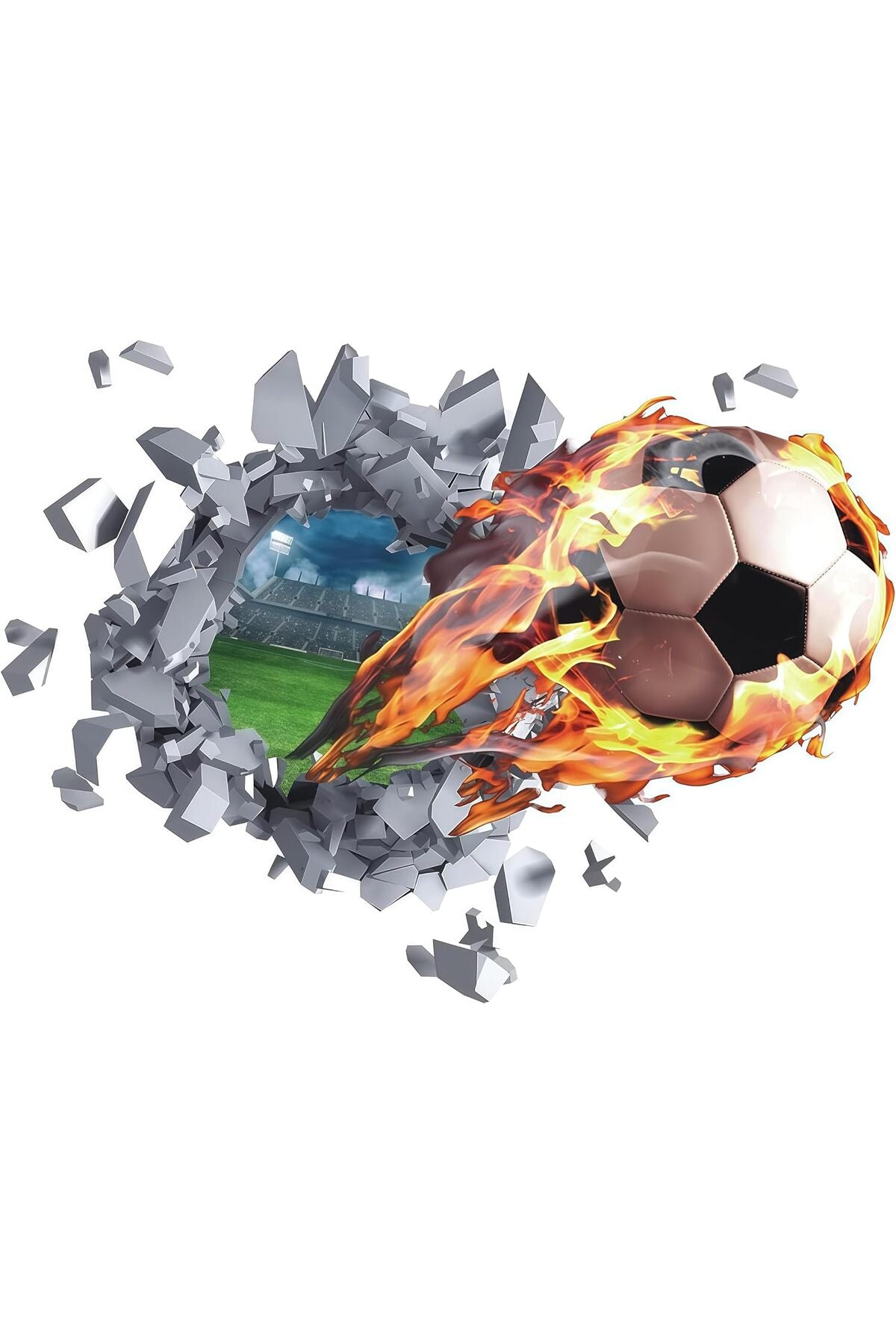 3D Wall Sticker Soccer Football Wall Decals for Boys Room Wall Art Decal for Boys Bedroom Sports Room Decoration Football Theme Stickers