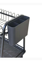 Dish Drying Rack, Rust-Resistant Double Layer Dish Drying Rack Black 43x13x33 cm