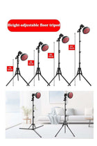 The red light therapy lamps with wavelengths of 660 nanometers and 850 nanometers come with a floor-mounted telescopic stand and have adjustable height.