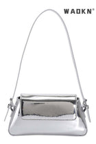 Women's European and American Style Glossy Shoulder Bag, Ladies Fashionable Patent Leather Stick Bag