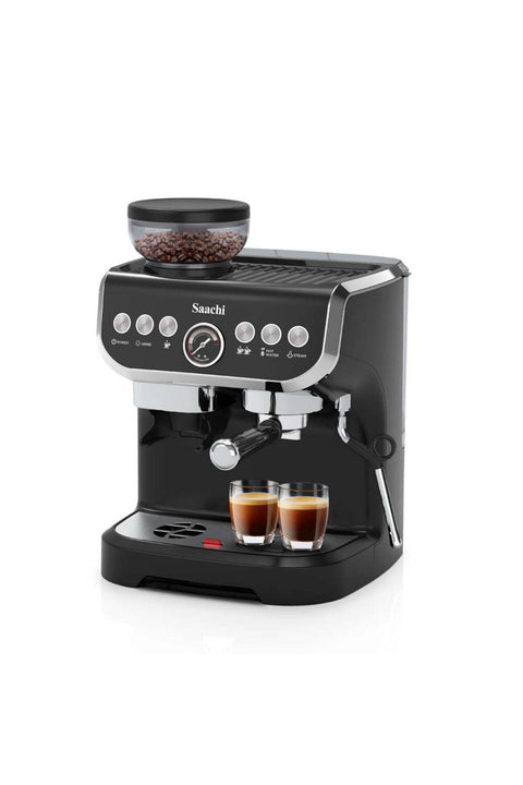 19-Bar Espresso Machine with Integrated Conical Burr Grinder