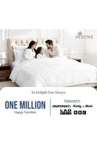 Royale 100% Cotton Double Duvet Cover Set 200x200 cm White, 1000 Thread Count
