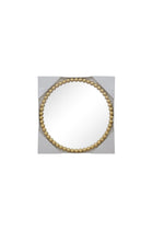 New In Bead Round Mirror 80X80X3Cm Gold