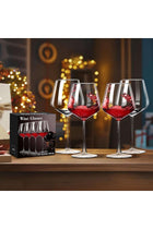 Hand-Blown Wine Glasses Set, Burgundy White Wine Glasses and Red Wine Glasses, 470 ml Wine Glasses for Women, Men, Wedding and Birthday (4)