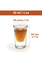 Shot Glasses Set 12pcs 30ml/1oz Shot Glass Tray Holder Organizer Straight Thick Base Clear Whiskey Tequila