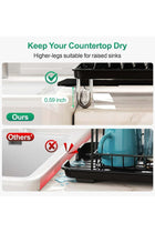 Dish Rack Dish Drying Stand Dish Drainer Plate Rack Dish rake Kitchen Organizer Dish Drying Rack Countertop Large Antibacterial Kitchen Utensils Dish racks Dish Stand (Black)