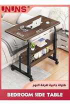 Bedroom Side Table,Small Standing Desk Adjustable Height,Rolling Computer Desk,Mobile Standing Desk with Wheels,Portable Stand Up Desk,Tall Computer Table,Adjustable Desktop Sit Stand Desk
