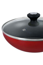 Classique Covered Wok Glass Lid Red