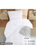 Duvet Cover Twin Size Set - 1 Duvet Cover with 1 Pillow Sham - 2 Pieces Comforter Cover with Zipper Closure - Ultra Soft Brushed Microfiber, 68 X 90 Inches (Twin/Twin XL, White)