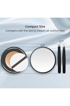 40X Magnifying Mirror, 3.5 Inch Round Compact Mirror with Suction Cup, Stainless Steel Tweezers, Perfect for Makeup, Eyebrows, Beards, Travel