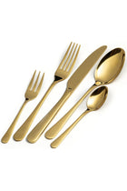 LAZAHOME 30-Piece Stainless Steel Mirror Polished Cutlery Set for 6, Gold Tableware, Dishwasher Safe