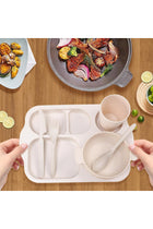 Wheat Straw 24-Piece Dinnerware Set, Unbreakable, Dishwasher & Microwave Safe