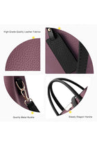Purses and Handbags for Women Shoulder Tote Bags Top Handle Satchel, C Purple Black, Medium