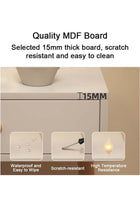 White Bedside Table, Modern Simple Wooden Nightstand, Bedroom Storage Night Table with Drawers, Suitable for Bedroom, Living Room, Study Room (Double Drawer)