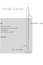 Modern Minimalist Floor Lamp Nordic Led Standing Lamp Decor Lighting for Home Office Bedroom Retail Warm White Lights Black Body 23W