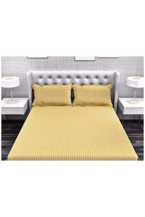 Brown King Flat Sheet with 2 Pillow Cases 240x280 cm