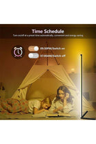 142CM Corner Floor Lamp, Modern Smart RGB, Adjustable LED with Music Sync APP Control Remote