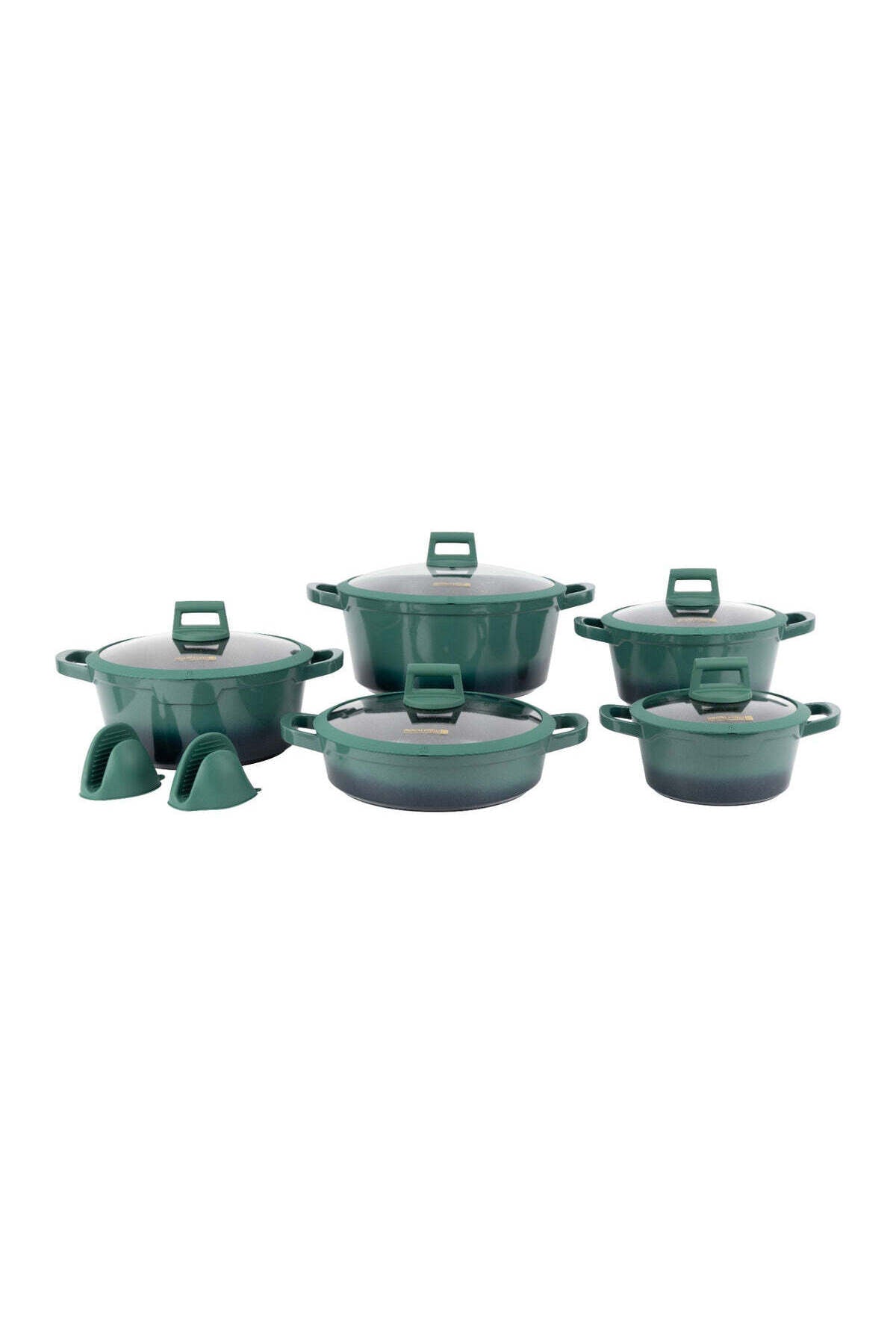 RF 12950 12 Pcs Die-Cast Cookware Set | Premium Granite Coated Non-Stick Induction Ready