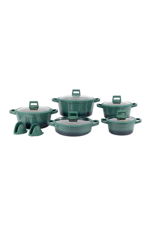 RF 12950 12 Pcs Die-Cast Cookware Set | Premium Granite Coated Non-Stick Induction Ready