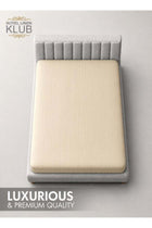 1-Piece Microfiber Fitted Sheet Striped, Color Beige, Design Soft Fabric Deep Pocket Elastic Edge