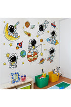 Lovely Astronauts and Planet Wall Decals, Universe and Stars Wall Sticker, Space Art Wall Clings, Removable Vinyl Stickers For Nursery, Living Room, Bedroom, TV Sofa Background Decoration Murals