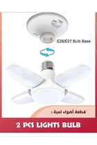 EETU LED Light Bulb,2-Pack Deformable LED Garage Light,Mini LED Garage Ceiling Lights With 4 Adjustable Panels,For Workshop,Indoor,Living Room