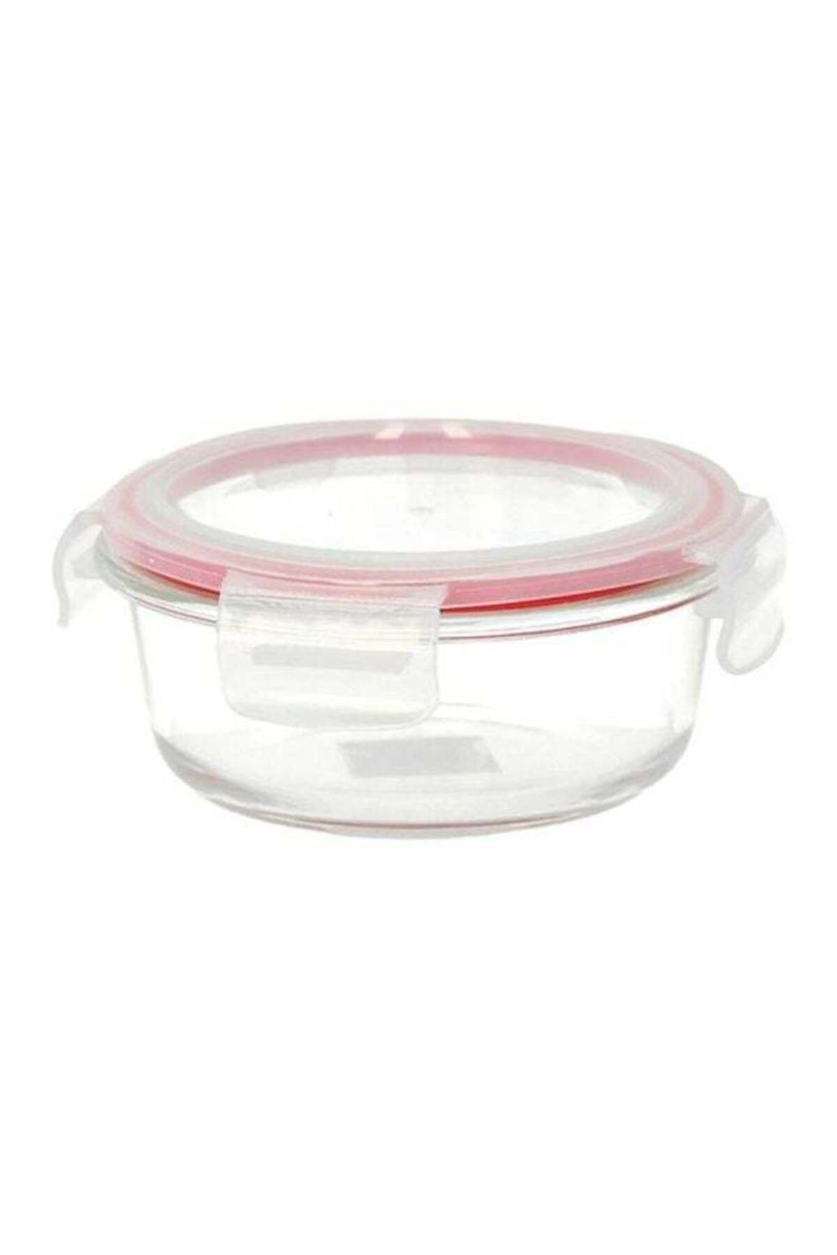 Glass Airtight Container Clear/Pink