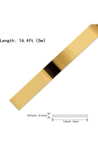 Gold Metalized Mirror-Like Finish Molding Trim, Peel and Stick Strip for Mirror Frame, Wall, Fireplace and Home DIY Decoration (16.4 ft x 1.6 inch)