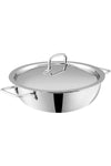 PLATINUM TRIPLY STAINLESS STEEL EXTRA DEEP KADAI/KADHAI WITH STAINLESS STEEL LID - 8 LITERS (32 CM), VTK032