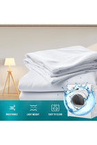 3 Piece Brushed Microfiber Double Duvet Cover Set (200x200cm) with 2 Pillow Cases(50x75cm)- White