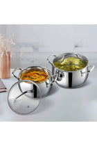 Stainless Steel Almaty Sauce Pot with Glass lid -16 cm, 2 L (Induction Friendly)