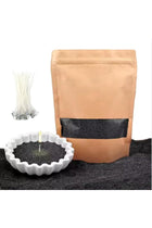 Pearled Candle Wax Sand With 20 Eco Wicks - Black - 1Kg