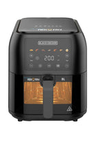 BLACK+DECKER Air Fryer, 1700W, 8L Large Capacity, Digital Touch Control, 7 Preset Functions
