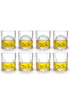 Crystal Whiskey Glasses Set of 8, 11Oz Old Fashioned Glasses, Double Old Fashion Beverage Glass, Clear Glass Cocktail Glasses for Men