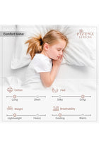 Cotton Double Duvet Cover 200x200 cm Baby Blue, 100% Long Staple Cotton Percale Weave Quilt Cover