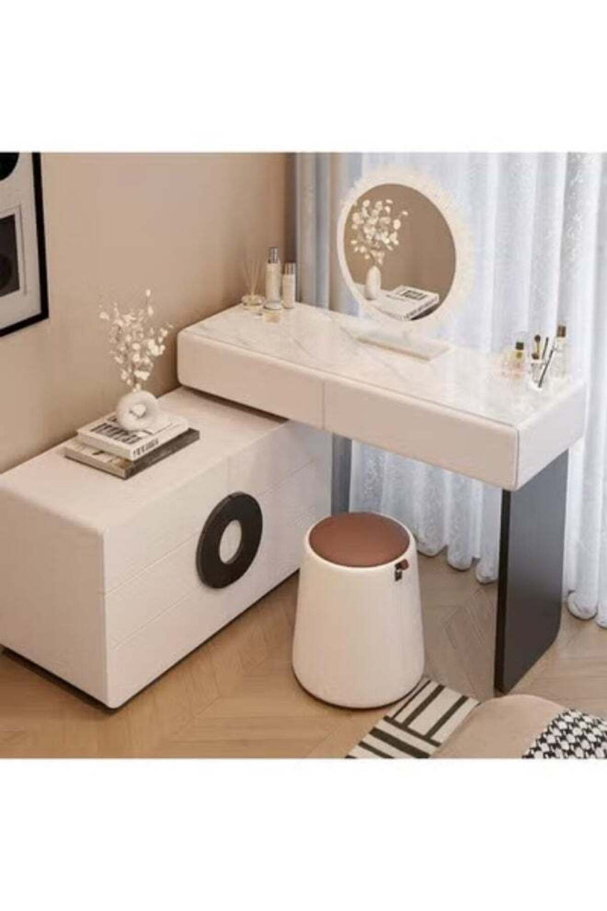 Premium Dressing Table with LED Mirror – Perfect Vanity Setup for Modern Bedrooms