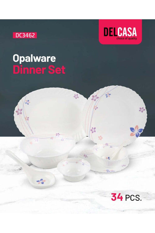 34 Piece Dazzle Opalware Dinner Set