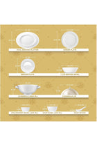Aurora Collection 35 Pcs Dinner Set | Elegant Floral Pattern In Royal Blue With Real Gold Plated Premium Porcelain | Elegant Set for Serving & Gifting