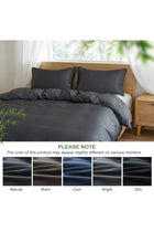 Double Duvet Cover Set, 3 PCS, 100% Bamboo Viscose, Cooling, Dark Grey