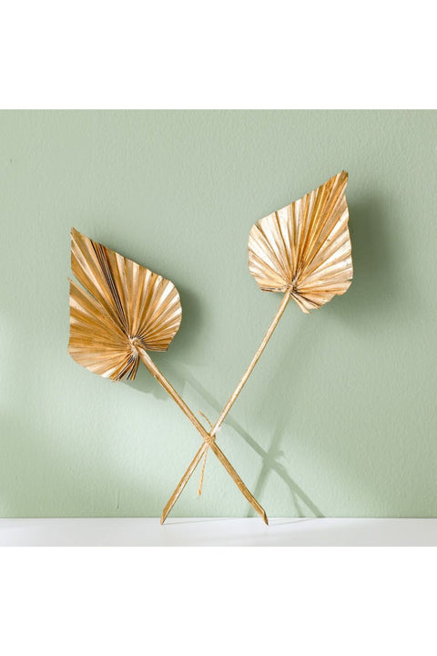 New In Palm Spear Leaf Gold H-40Cm